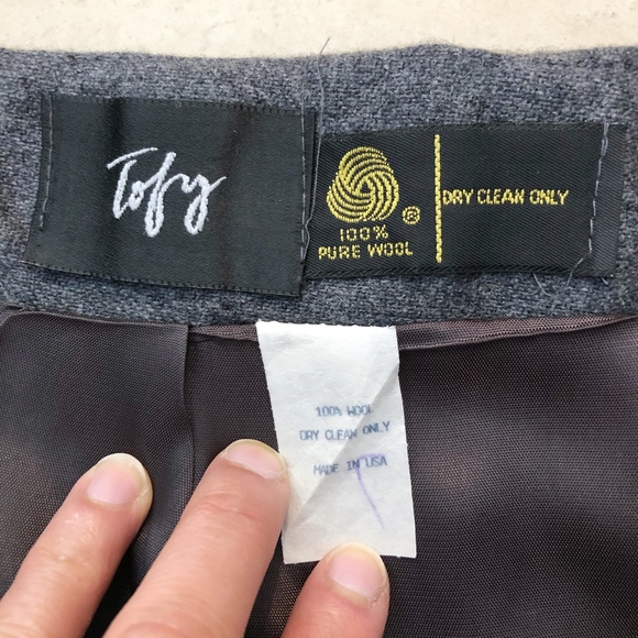 Toby 100% wool grey career/work skirt sz 12 - Picture 6 of 8